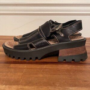 MIA Black Block Heel Sandals Women's SIze 6.5